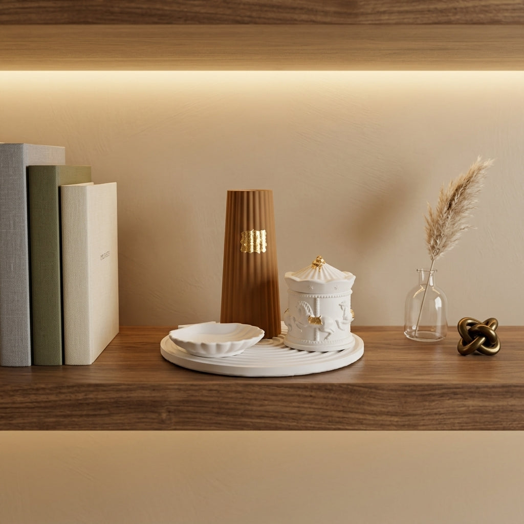 Handcrafted Terracotta Decorative Jar Tray 4-Set