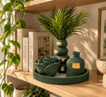 Modern Handcrafted Emerald Green Decor Set