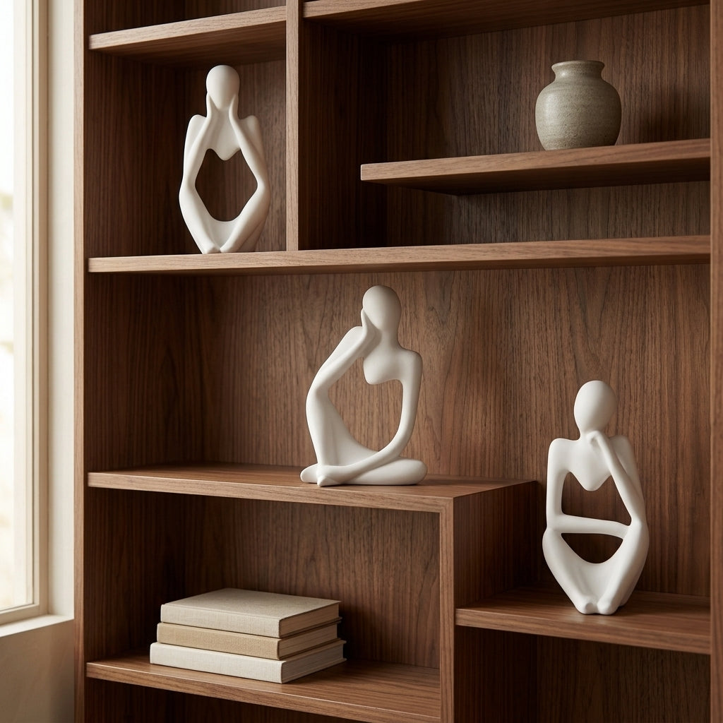 Abstract Thinker Statue (set of 3)