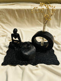 Modern Black Resin Tabletop Decor