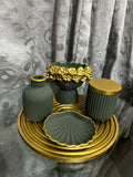 Luxury Sage Green Decor with Gold Accents