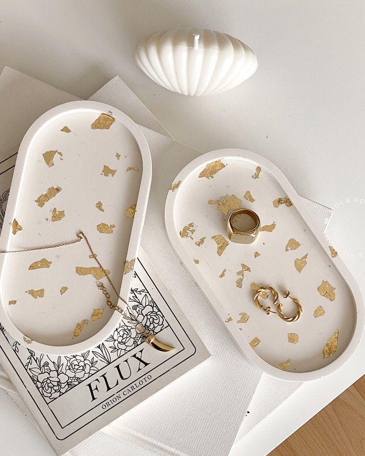Oval trays Gold Foiled